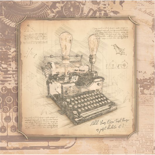  Oude Modekunst. Auteur / Schrijverscadeau Sticker (Voorkant)