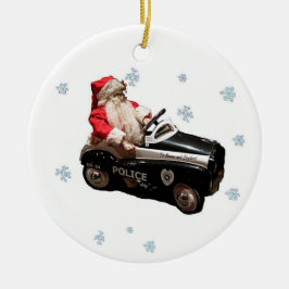 Oude modepolitie Santa Ornament