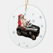Oude modepolitie Santa Ornament (Links)