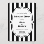 Oude Moderne Streep Oefenavond Dinersuitnodiging Kaart (Voorkant)