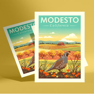 Oude Modesto Californië Briefkaart
