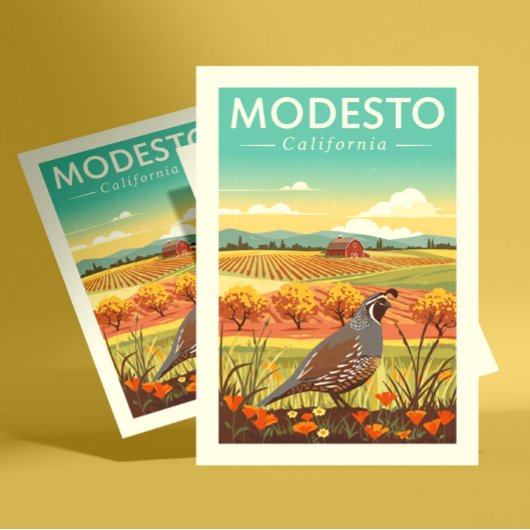 Oude Modesto Californië Briefkaart