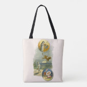 Oude Moeder de Gans-kinderrijmpje Hey Diddle Tote Bag (Achterkant)