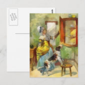 Oude moeder Hubbard Briefkaart (Voorkant / Achterkant)