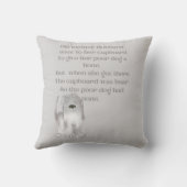 Oude moeder Hubbard cartoon plezier in grays Kussen (Achterkant)