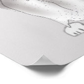 Oude moeder Hubbard in grijstinten  Poster (Hoek)