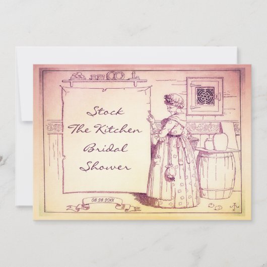 Oude Moeder Hubbard Keuken Vrijgezellenfeest Kaart (Voorkant)