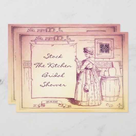 Oude Moeder Hubbard Keuken Vrijgezellenfeest Kaart (Voorkant / Achterkant)