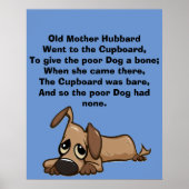 Oude Moeder Hubbard kinderrijm Poster (Voorkant)