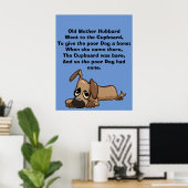 Oude Moeder Hubbard kinderrijm Poster (Thuiskantoor)