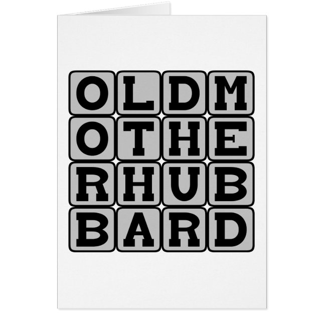 Oude moeder Hubbard, kinderrijmpjesdame (Voorkant)