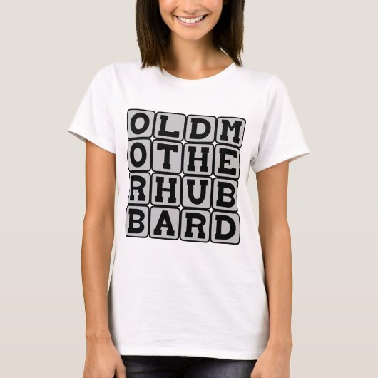 Oude moeder Hubbard, kinderrijmpjesdame T-shirt (Voorkant)