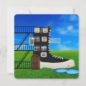 Oude moeder Hubbard Notecard Feestdagenkaart (Voorkant)