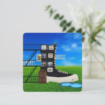 Oude moeder Hubbard Notecard