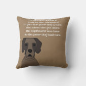 Oude moeder Hubbard rijmt een leuke hond in browse Kussen (Achterkant)