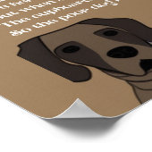 Oude moeder Hubbard rijmt een leuke hond in browse Poster (Hoek)