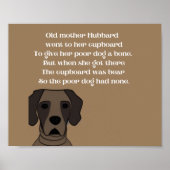 Oude moeder Hubbard rijmt een leuke hond in browse Poster (Voorkant)