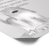 Oude moeder Hubbard schattige cartoon pret in grij Poster (Hoek)