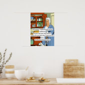 "Oude moeder Hubbard" stripboek uitstraling Poster (Keuken)