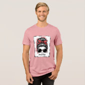 Oude Moeder Leven Rommelige Knot Sjaal Shirt Ontwe (Voorkant volledig)