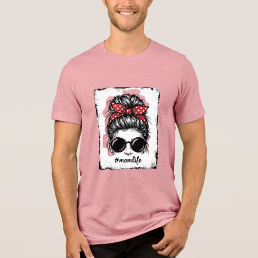 Oude Moeder Leven Rommelige Knot Sjaal Shirt Ontwe (Voorkant)