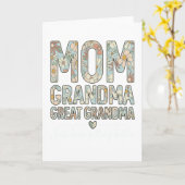 Oude Moeder Oma Oudovergrootmoeder Familie Liefde Kaart (Gele Bloem)