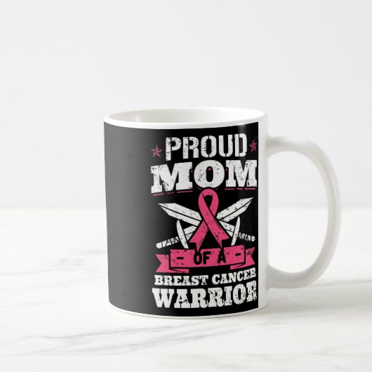 Oude moeder van borstkanker - Roze bewustzijn Koffiemok (Rechts)