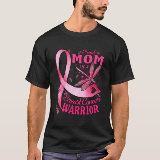 Oude moeder van een borstkankerwaanzin t-shirt (Voorkant)