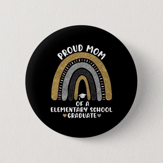 Oude moeder van een elementaire school Afstuderen Ronde Button 5,7 Cm (Voorkant)