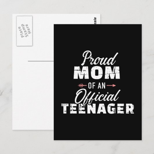 Oude moeder van een tiener 13e verjaardag briefkaart (Voorkant / Achterkant)