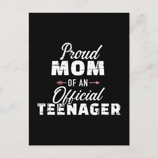 Oude moeder van een tiener 13e verjaardag briefkaart (Voorkant)