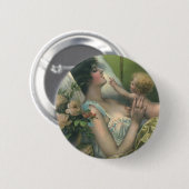 Oude Moederdag, Victoriaanse moeder met baby Ronde Button 5,7 Cm (Voorkant /achterkant)
