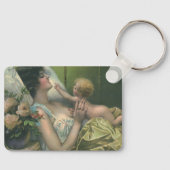 Oude Moederdag, Victoriaanse moeder met baby Sleutelhanger (Voorkant)