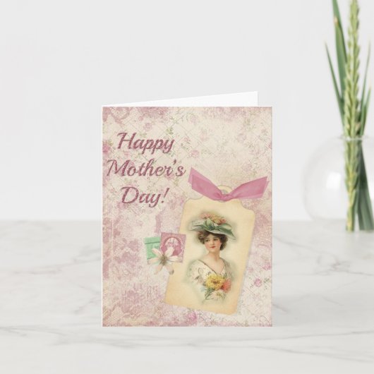 Oude Moederdag Wenskaart Kaart (Voorkant)
