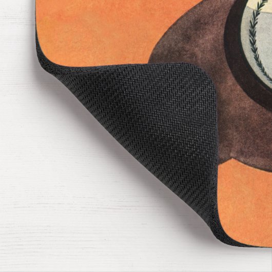 Oude mok koffie, schoteltje, lepel, retro diner muismat (Hoek)