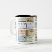 oude mok van de papieren van de muurmarkt (Voorkant links)