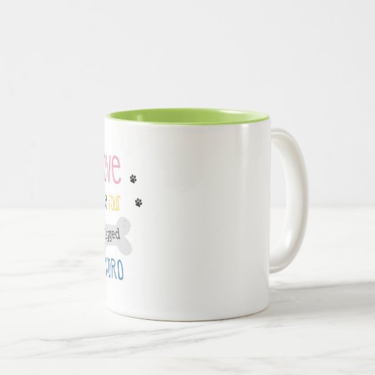 Oude Mok van Sheepdog - schattige hondenliefhebber (Voorkant rechts)