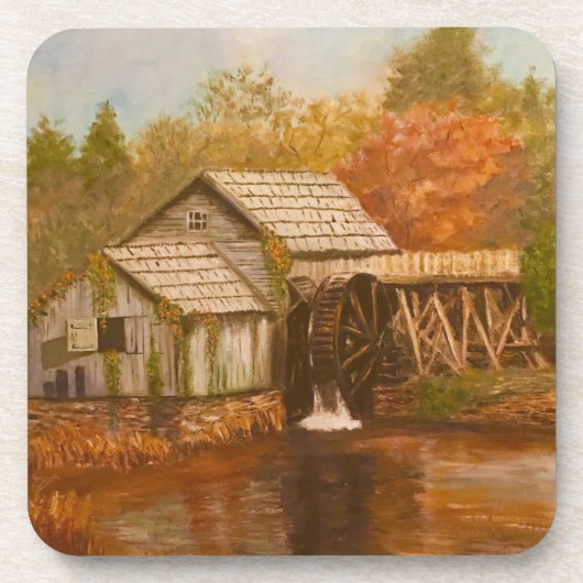 Oude Molen in de Herfst Onderzetter (Voorkant)