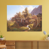 Oude molen in het dal bij Berchtesgaden Canvas Afdruk (Insitu (Woonkamer))