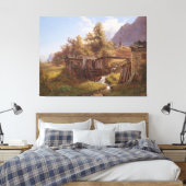 Oude molen in het dal bij Berchtesgaden Canvas Afdruk (Insitu (Slaapkamer))