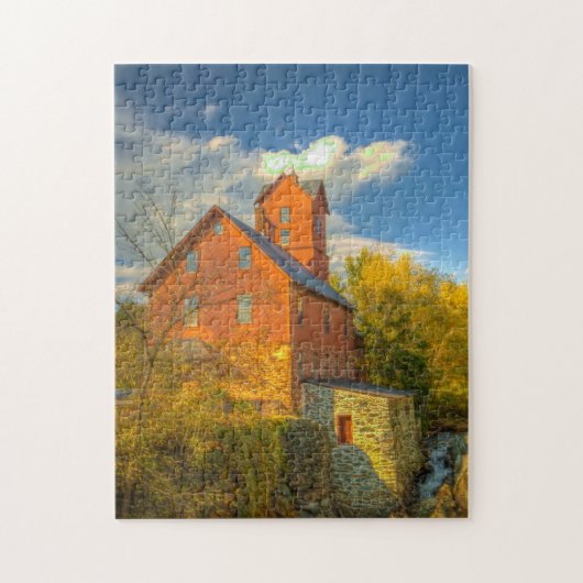 Oude molen in Vermont . Legpuzzel (Verticaal)