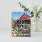 Oude Molen Museum in Weston, VT Briefkaart (Staand voorkant)