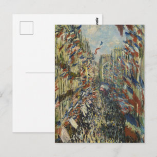 Oude Monet Franse Vlag Parijs Straatkunst Briefkaart