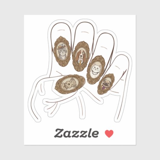 Oude-Money-Nagels Sticker (Vel)