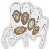 Oude-Money-Nagels Sticker (Voorkant)