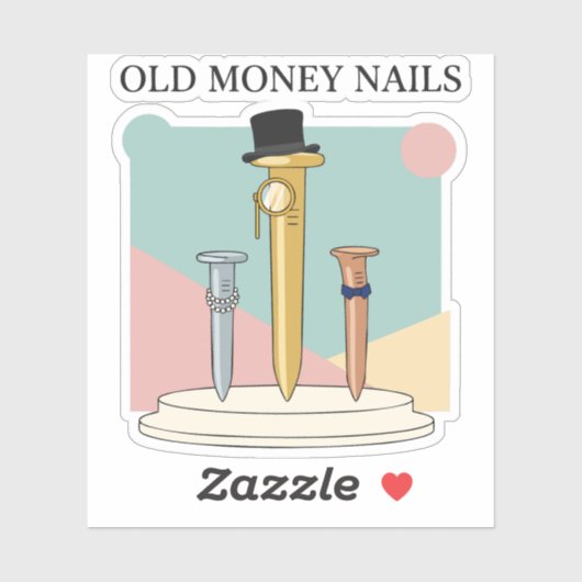 Oude-Money-Nagels Sticker (Vel)