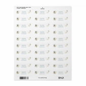 Oude Monogram Bloemranken Etiket (Full Sheet)
