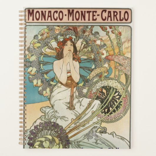Oude Mont-Carlo Poster van Alphonse Mucha Planner (Voorkant)