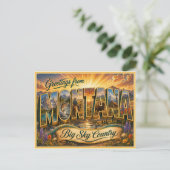 Oude Montana Groet Vanansichtkaart Briefkaart (Staand voorkant)