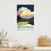 Oude Montana Poster Zie Amerika Reis Kunst (Keuken)